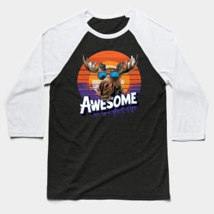 Awesome moose Baseball T-Shirt